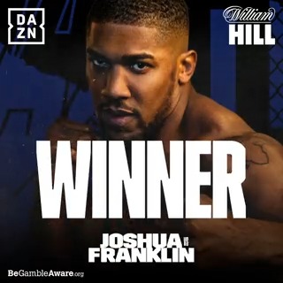 𝐀𝐉 𝐕𝐈𝐂𝐓𝐎𝐑𝐈𝐎𝐔𝐒 💪 Anthony Joshua wins over 12 rounds against a game Jermaine Franklin 👏 #JoshuaFranklin | William Hill