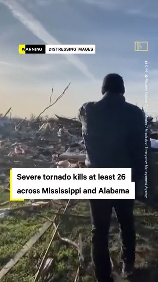 (warning: distressing) A severe tornado killed at least 26 across Mississippi and Alabama — here’s how climate change may be impacting this phenomenon’s severity. This was made with support from Climate Power.