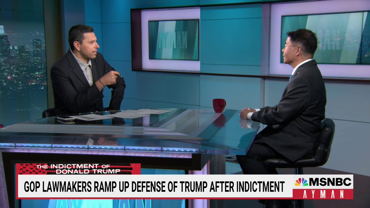 "Kevin McCarthy doesn't know what the charges are. He's essentially saying you can't prosecute Donald Trump just because he's Donald Trump." @TedLieu on House Republicans trying to weaponize Donald Trump's indictment.