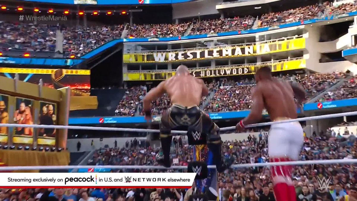 EVERYONE felt that one!!! #WrestleMania