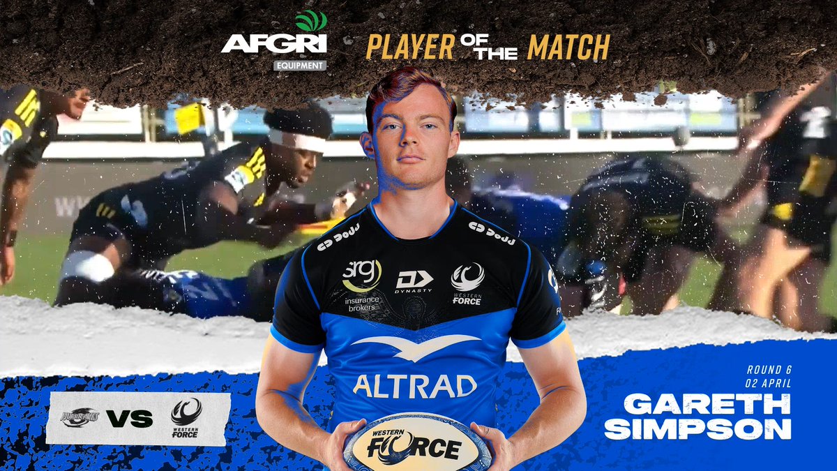 He does it again! Stand-In Captain Gareth Simpson, not only lands the conversion to his try, but also gets named Player of the Match for the second time 👏 Player of the Match brought to you by AFGRI Equipment Australia