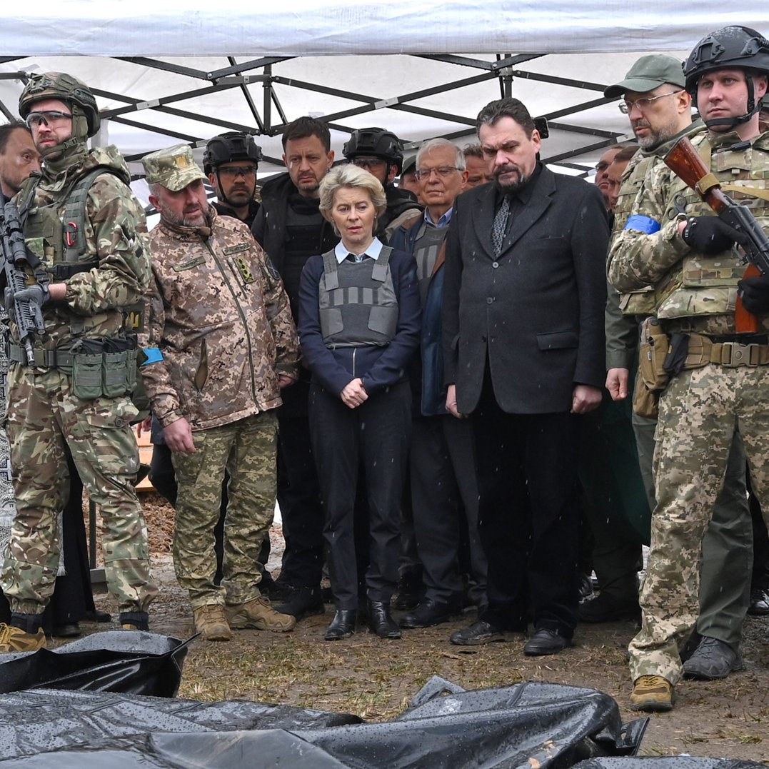 The executions in cold blood in #Bucha a year ago weren't an isolated incident, but part of the Kremlin's plan to eliminate Ukrainians and their identity. War criminals will be held accountable. #StandWithUkraine