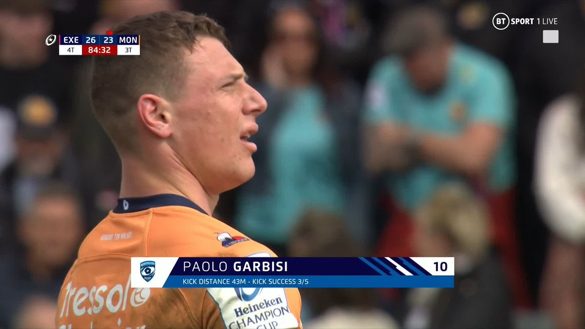 Incredible!! 💥 Paolo Garbisi levels the score with the last kick of the game to send Montpellier into extra-time!! 😲 #HeinekenChampionsCup