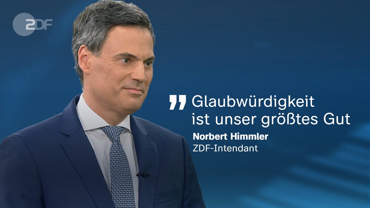 "Glaubwürdigkeit ist unser größtes Gut", sagt ZDF-Intendant Norbert Himmler anlässlich des 60. Geburtstags des Senders. "Aber wir müssen um diese Glaubwürdigkeit jeden Tag kämpfen."