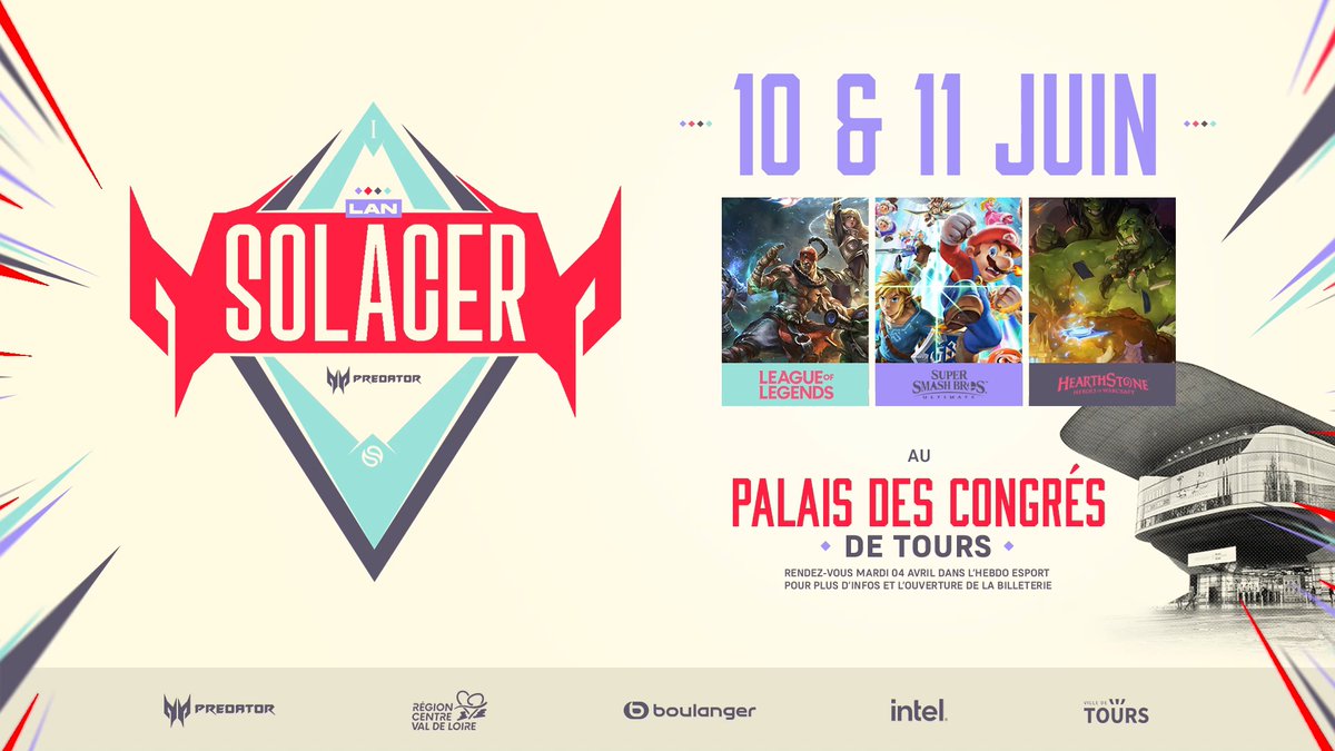 Ça fait des années qu'on vous en parle mais maintenant c'est fait ! On organise notre propre LAN le 10 et 11 juin et la billetterie ouvre ce Mardi 🎟️🙌