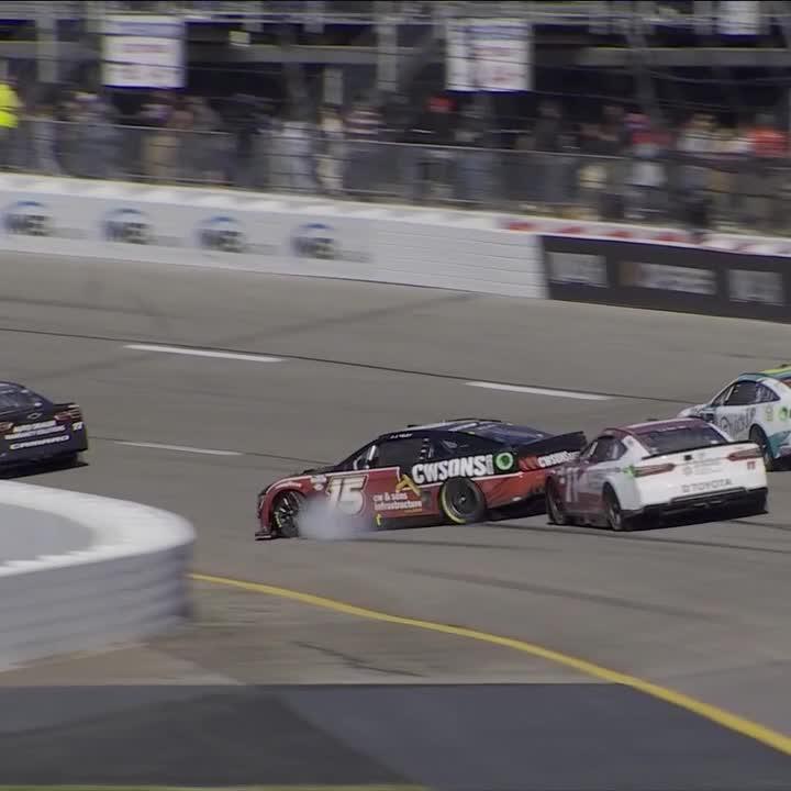 One more look at what happened between Denny Hamlin and 🇺🇸JJ YELEY🇺🇸.