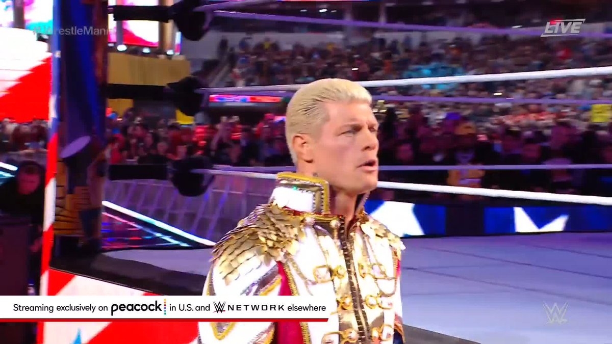 A beautiful story. 💜 Cody Rhodes has a special #WrestleMania weight belt for Brodie, son of the late, great Jon Huber.