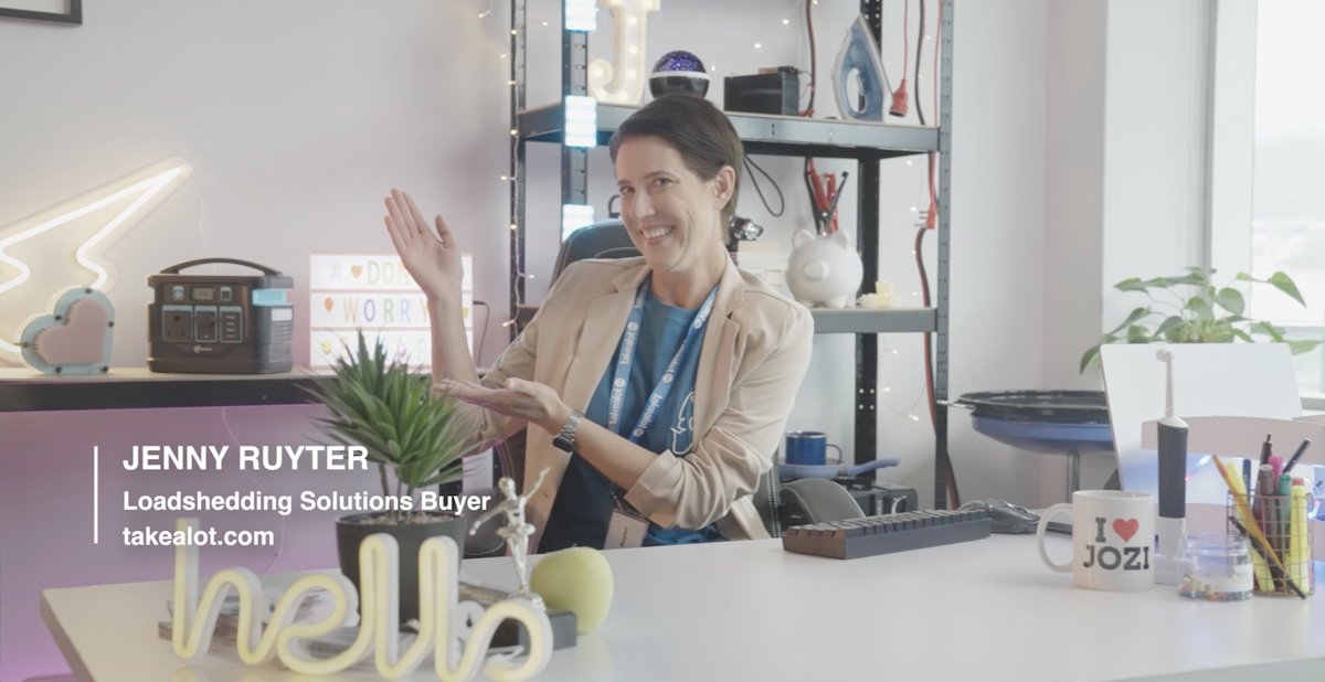 ⚡ When the load gets too heavy, we turn to our Jenny.⚡ As new #Loadshedding Solutions Buyer, she's our go-to for all things power-related.