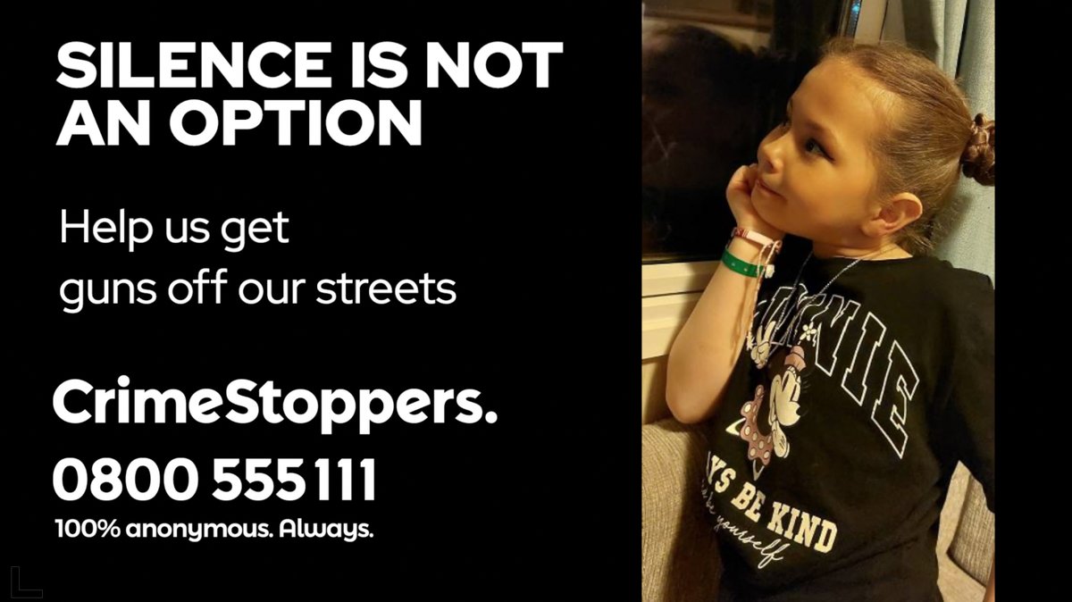 Today, Thomas Cashman has been sentenced to life, with a minimum of 42 years in prison for the murder of 9-year old Olivia Pratt-Korbel. This couldn't have been achieved without the support of the people of Merseyside. When it comes to gun and gang crime #silenceisnotanoption