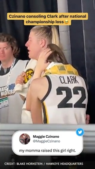 There will never be another Monika Czinano & Caitlin Clark duo. ๐ (Credits: Blake Hornstein / Hawkeye Headquarters)