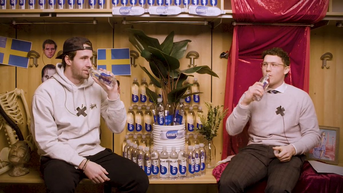 Wait, that's not Rasmus Dahlin? The final episode of 'Between 2 Stalls,' presented by smartwater, has arrived. And now, your host, Jeff Skinner...