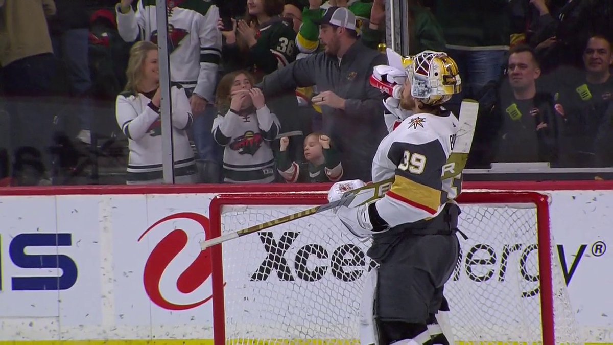 You are never too young to chirp the opposing goaltender. 😂 #MNWILD | #NHL