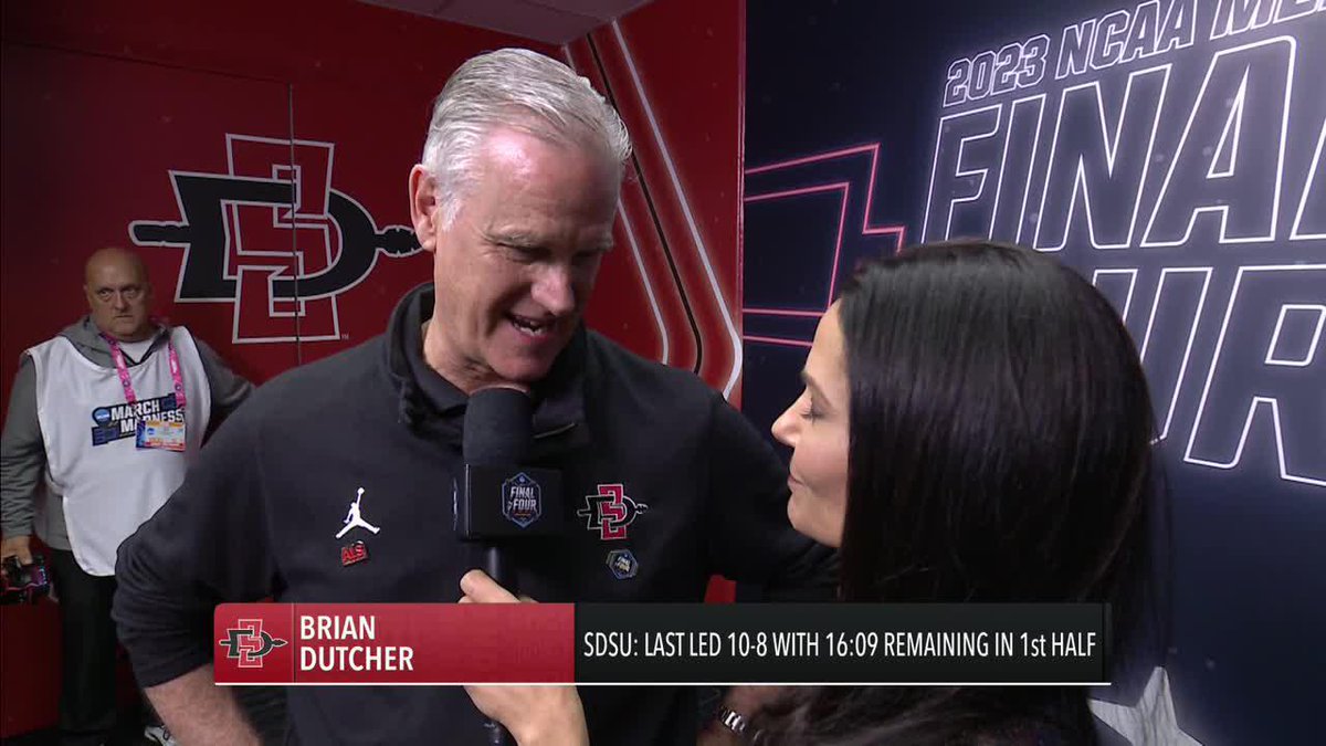 .San Diego State Men's Basketball's head coach Brian Dutcher: "I love my team, I love my locker room" 💙