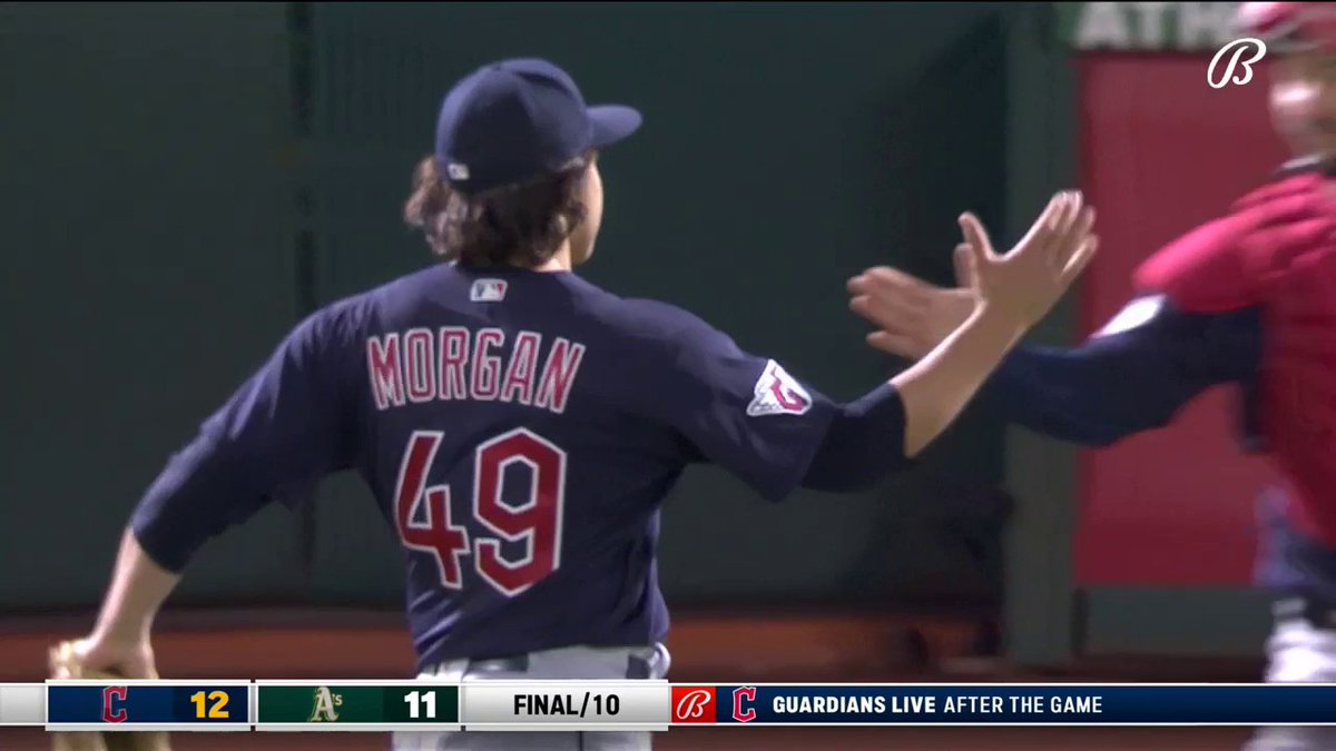 Book it! Eli Morgan records his first big-league save and the Cleveland Guardians improve to 4-1! #ForTheLand