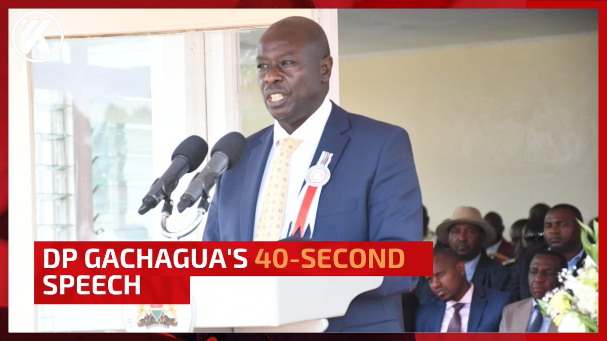 When Kenya is peaceful, I don't have much to say - DP Gachagua's 40-second speech