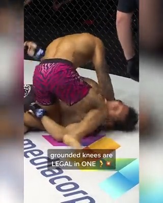 Brutal 🦵 😱 How do you feel about grounded knees? #WeAreONE #ONEChampionship