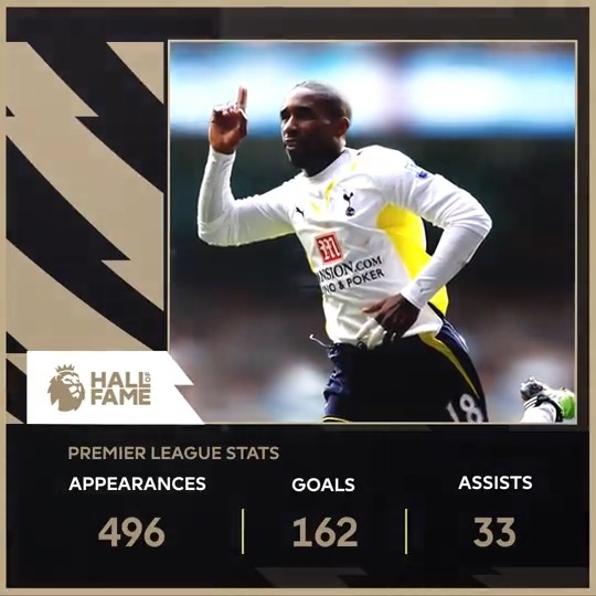 Jermain Defoe. Wherever he went in the #PL, goals followed. His record of 162 goals during spells at five different clubs showcases just that #PLHallOfFame | Jermain Defoe OBE