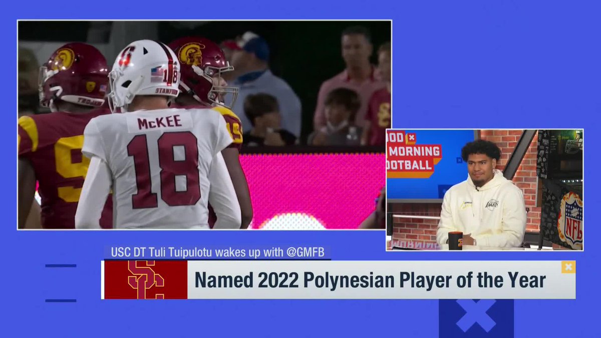 . USC Trojans DT Tuli Tuipulotu wakes up with GMFB in-studio!
