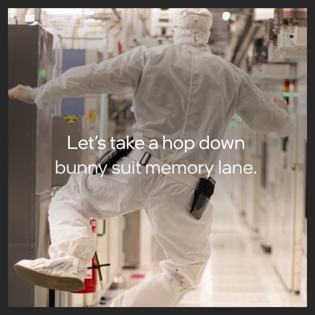 The bunny suit: keeping it funky and clean since 1973. #IntelBunny #PlayThatFunkyMusic