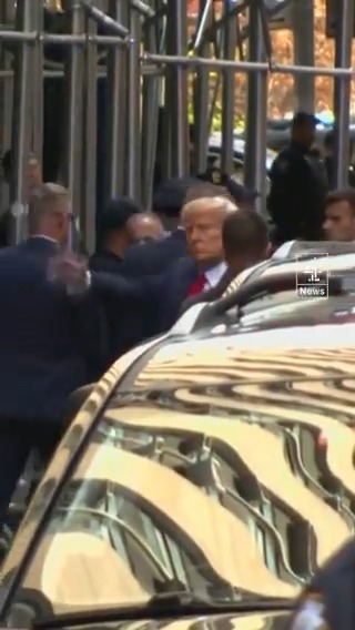 Donald Trump arrives at court in New York to be formally arrested as he becomes the first former US president to face criminal charges.