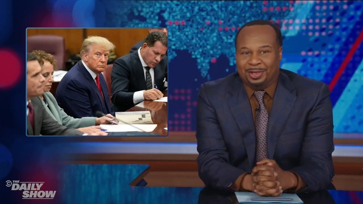 To think...Trump had the option to do this whole arraignment over Zoom. Roy Wood Jr- Ex Jedi