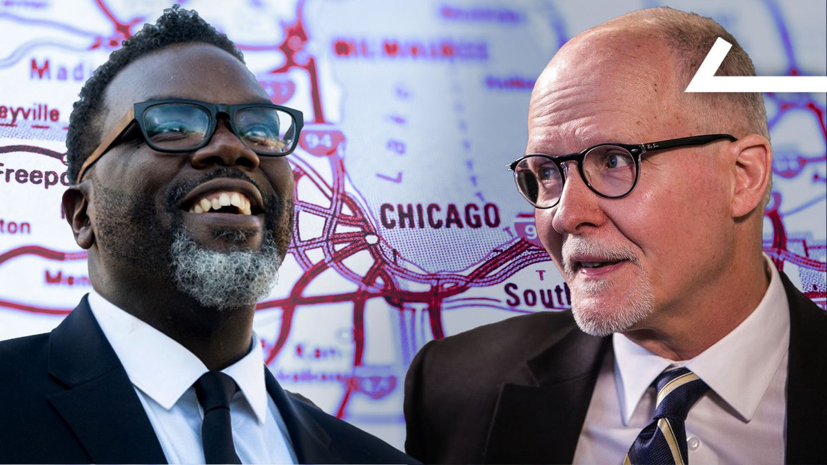 BREAKING: Brandon Johnson is projected to win the Chicago mayor's race, defeating a billionaire-funded conservative in an upset victory. Johnson is a public school teacher and labor organizer and ran as a voice of working people.