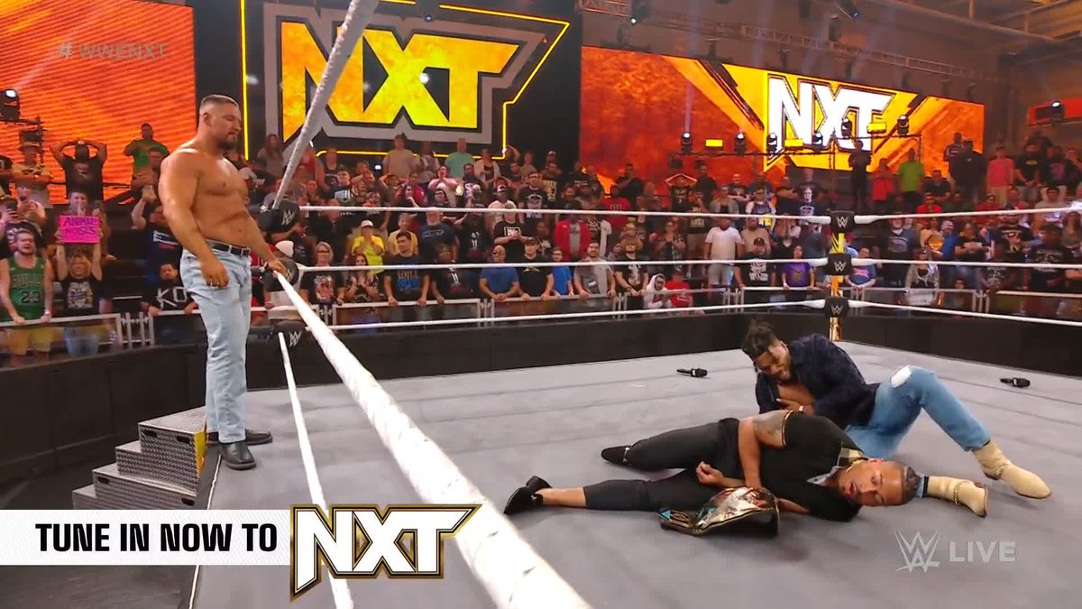 WHY?!?!?!? Bronson Steiner just took out Carmelo Hayes and Trick Williams ๐ฑ #WWENXT