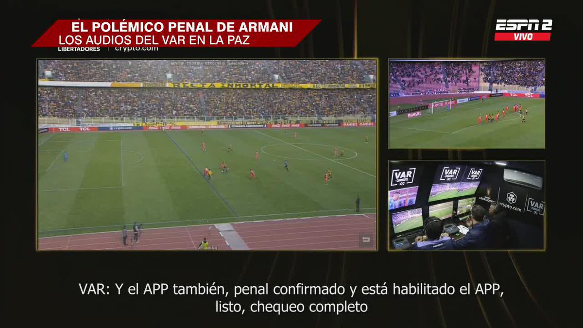 EL AUDIO DE LA JUGADA POLÉMICA: así fue el diálogo entre el árbitro Valenzuela y el VAR en la jugada del penal para The Strongest.