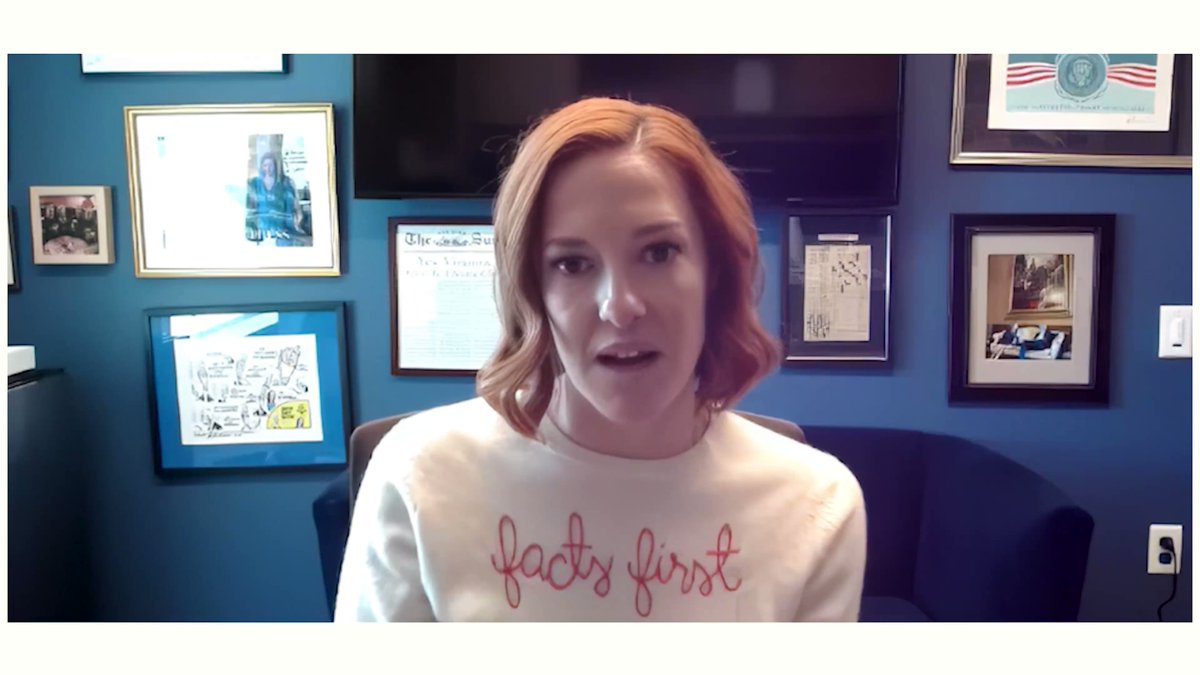 .Jen Psaki: "It should be eye-opening to people about the fact that not just Tucker Carlson but a range of people in Fox were not thinking about reporting accurate facts, but they were thinking about how to satisfy the desires of their audience to have alternative facts."