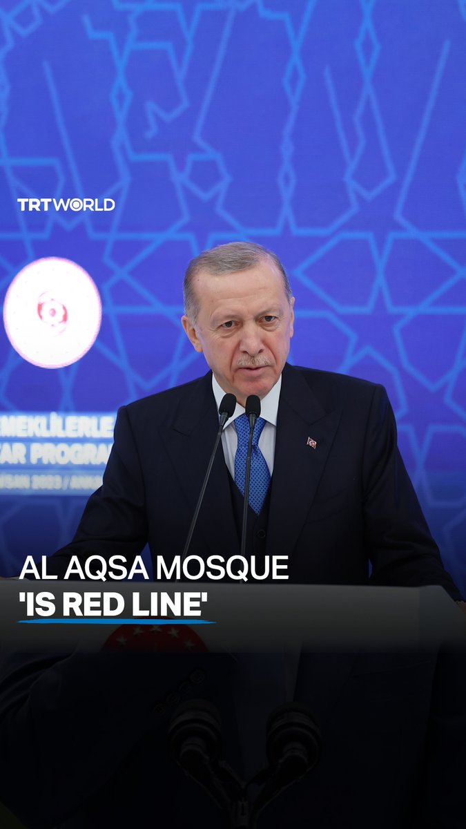 President Erdogan warns Israel to stop attacks on Al Aqsa Mosque, adding people of Palestine are not alone