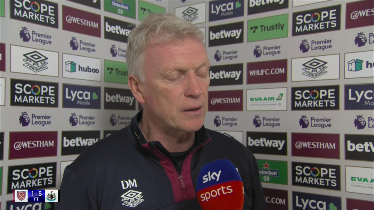 🗣 "Sometimes when it's not so good, that's when you stand up and be a true supporter." David Moyes with a message to the fans!