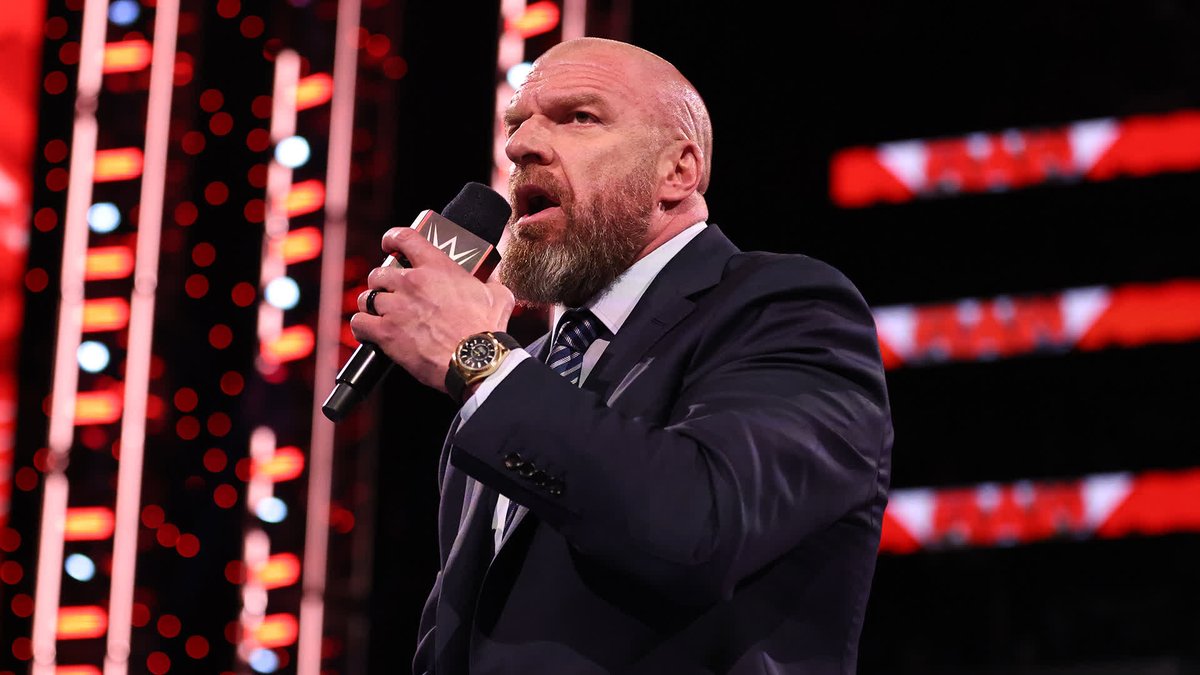 .Triple H thanks all the Superstars, the crew and the WWE Universe for making #WrestleMania so special before addressing WWE’s future. #WWERaw