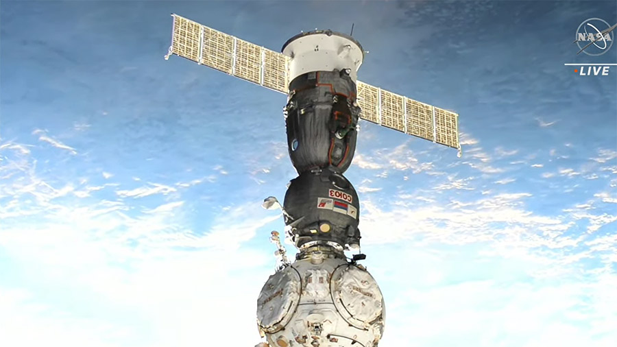 The Soyuz MS-23 crew ship with three Exp 69 crewmates aboard docked to the Prichal docking module at 5:22am ET today completing a 37-minute relocation maneuver. More...