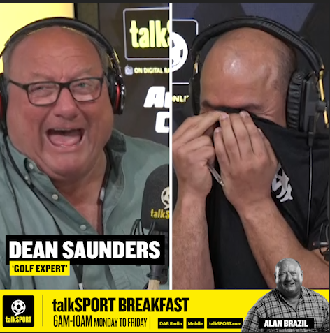 𝗗𝗲𝗮𝗻𝗼: “My tip is Matt Kuchar! His coach said his game is at 100%. Great chipper!” 𝗔𝗹𝗮𝗻: “Is Sue Barker winning Wimbledon?!” Dean Saunders has backed a golfer to win #themasters that ISN’T playing. 👀🤦‍♂️ This is an incredible few minutes 🤣🤣🤣