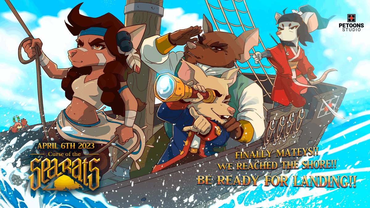 Set sail for adventure!🏴☠️ Explore a #metroidvania non-linear world alone or local co-op full of action and diabolical bosses & free your crew from the curse ⚔️ Venture into this epic #handdrawn ratoidvania! Curse of the Sea Rats, NOW available! 🐭🖤