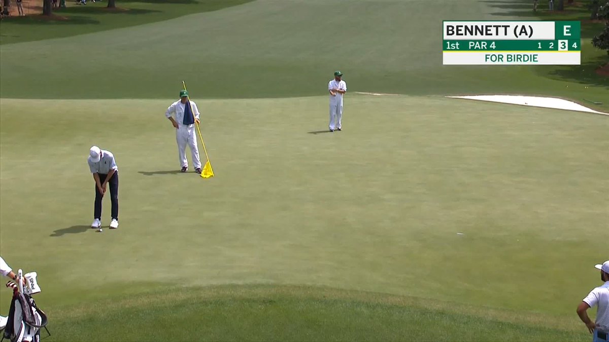 An opening birdie for amateur Sam Bennett. #themasters