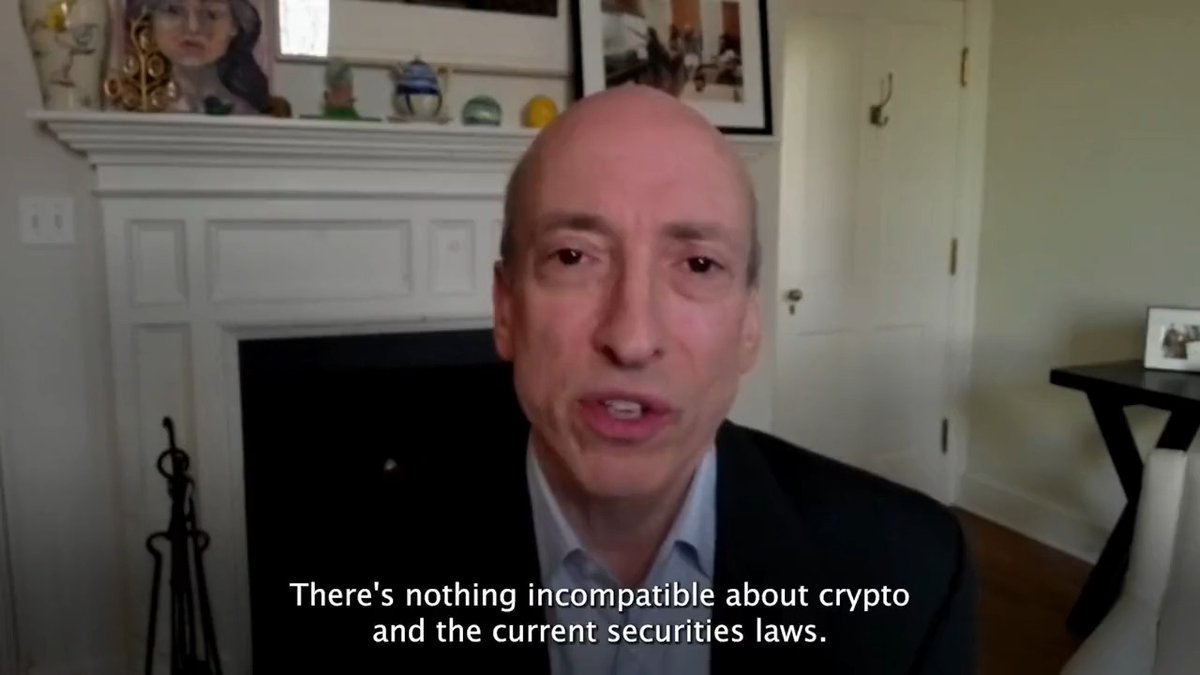 There's nothing incompatible in the crypto mkts w/ the securities laws. A goal of our work U.S. Securities and Exchange Commission is to bring this field into compliance. That way, investors get the same time-tested protections they get elsewhere in the mkts. Watch my discussion at Council of Institutional Investors's Conf.
