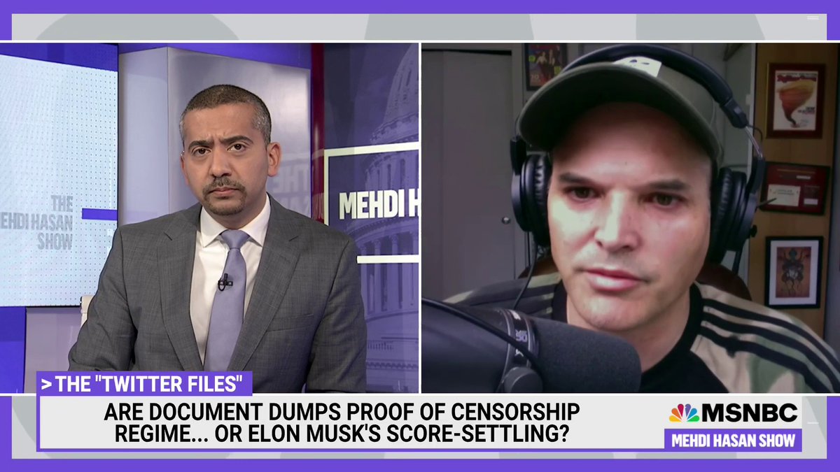 Me: "It's just error after error, Matt?" Matt Taibbi: "Well, that is an error." Watch me confront Matt Taibbi with multiple, unacknowledged, and glaring mistakes in his Twitter Files reporting. Full The Mehdi Hasan Show interview later tonight. Preview: