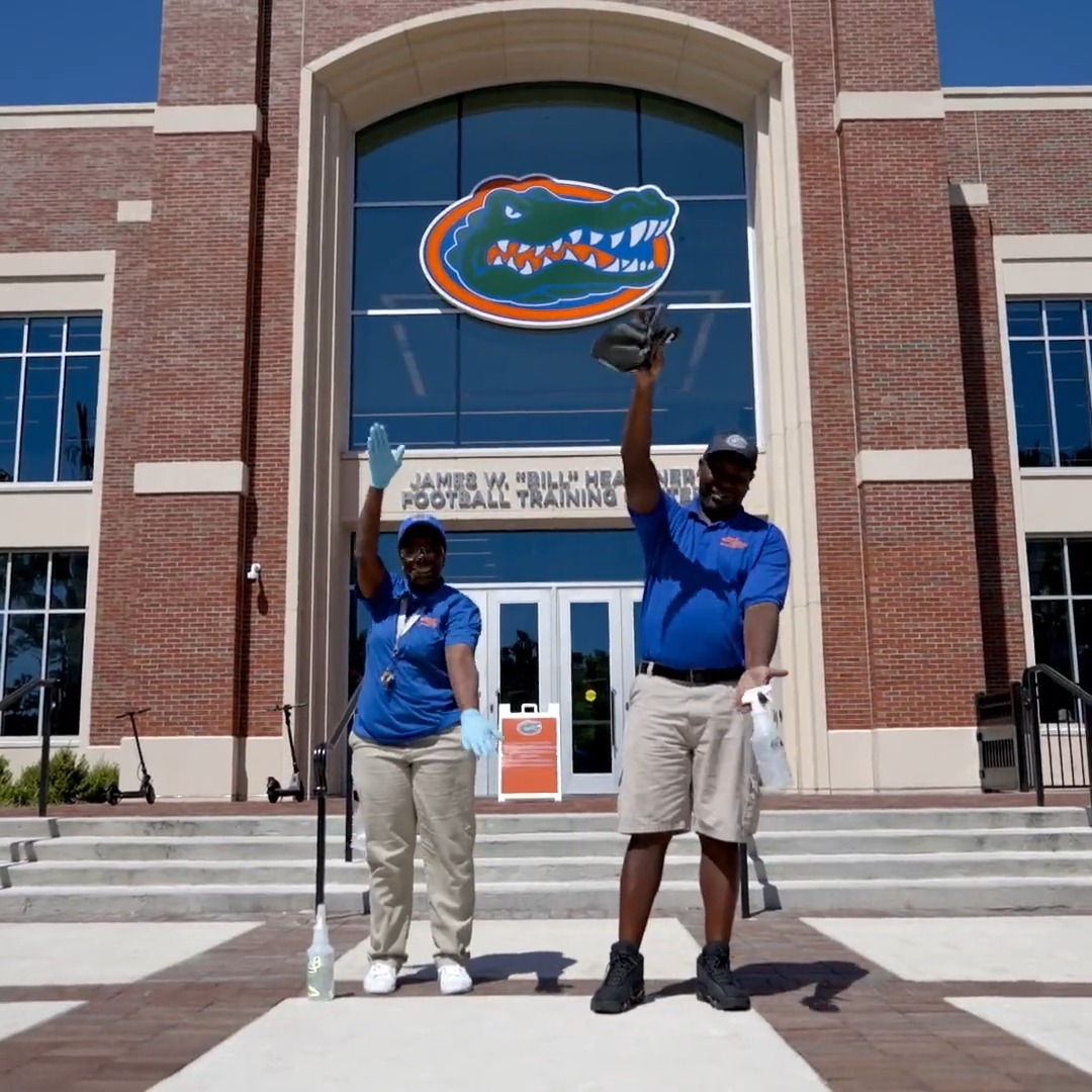 We made a hype video to send love &amp; thanks to our team at Jani-King for keeping our new facility for our students athletes clean! 🐊❤️ #GoGators
