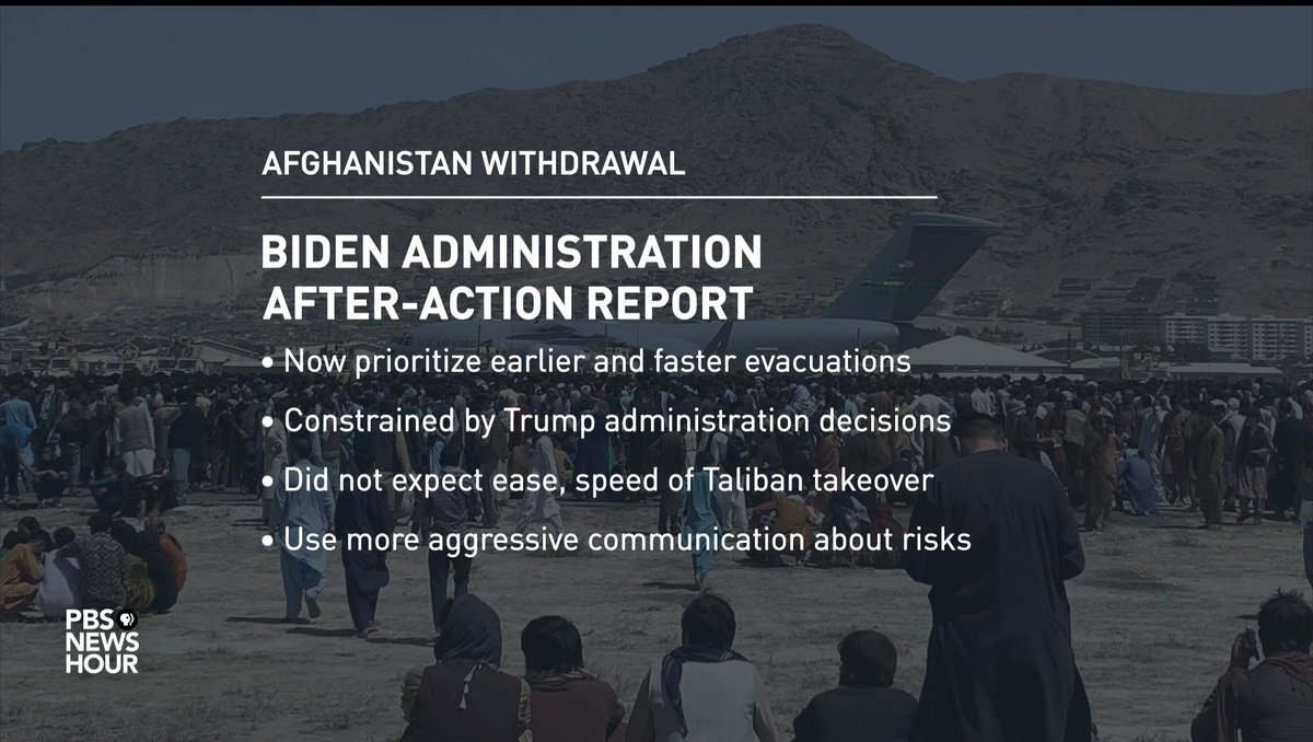 In a 12-page summary today, the National Security Council blames the Trump administration, bad intelligence and Afghans for the hasty withdrawal from Afghanistan in 2021.