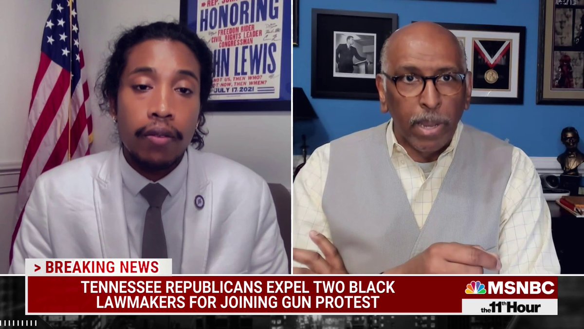.Michael Steele's message for Rep. Justin Jones: "You stand for something bigger than what happened today on so many levels... Your generation will mark this moment and every last one of those bastards who voted you out will rue that moment."
