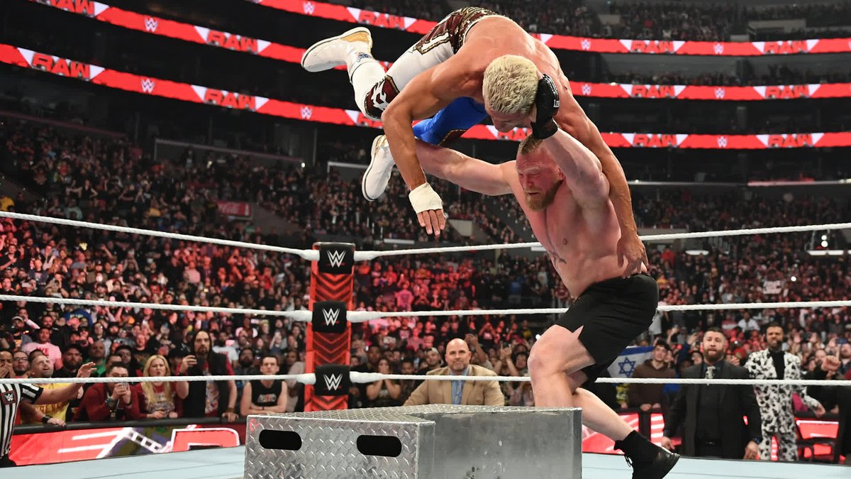 Although Brock Lesnar is supposed to join forces with Cody Rhodes against Roman Reigns & Solo, The Beast suddenly stuns The American Nightmare with a vicious attack. #WWERaw