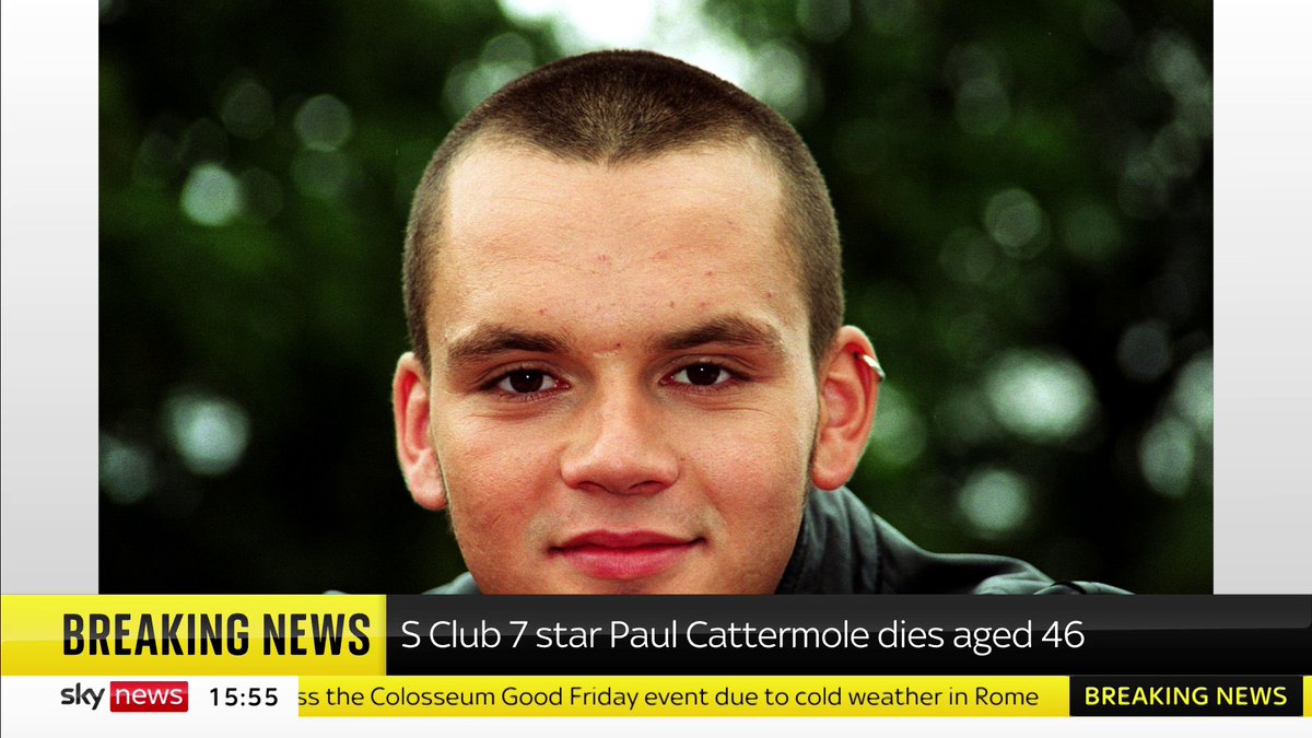 BREAKING: S Club 7 star Paul Cattermole has died aged 46. 📺 Sky 501, Virgin 602, Freeview 233 and YouTube