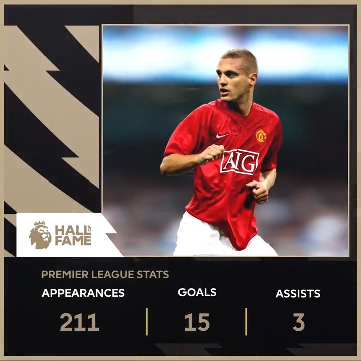 Nemanja Vidic. A key player at the back who contributed to great success in the Premier League, with five #PL titles and two Player of the Season awards to his name #PLHallOfFame