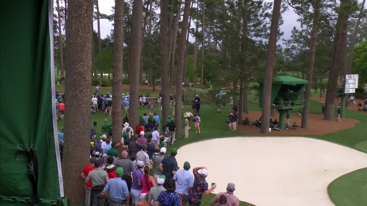 The moment a tree fell on No. 17 at Augusta National.