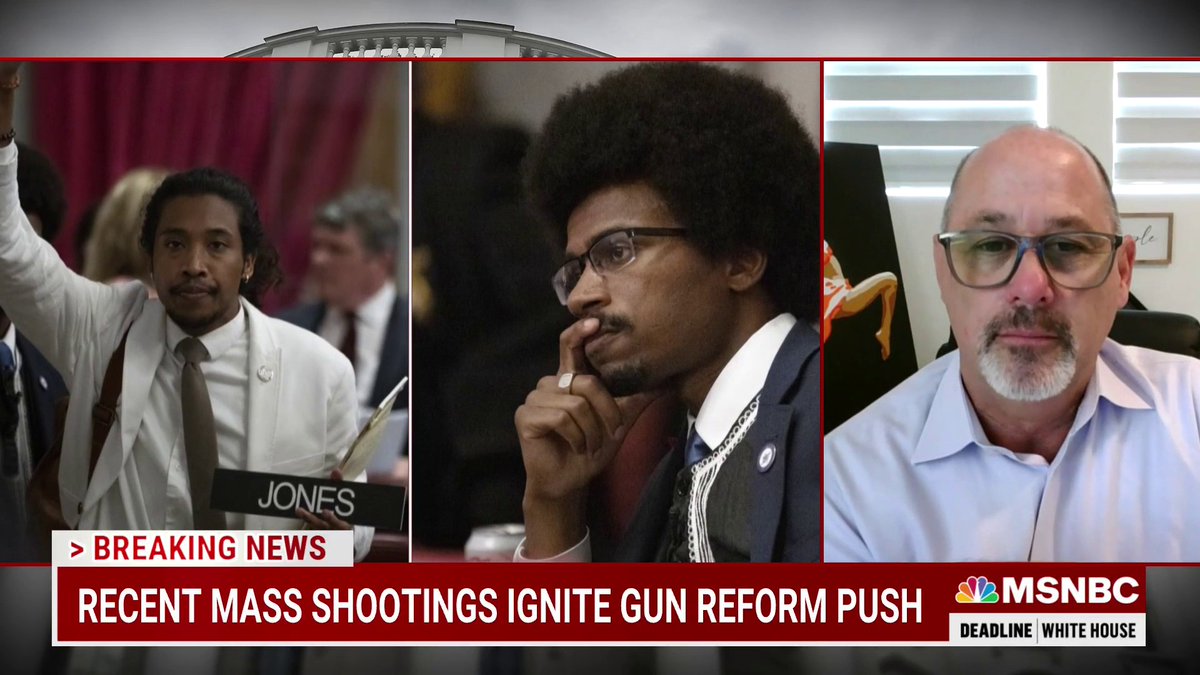 "I'm really furious, but I've got to tell you, I'm also watching the two Justins, Pearson and Jones, and I've rarely been as inspired" - Fred Guttenberg on the expulsion of TN State reps over their gun reform protests w/ Nicolle Wallace
