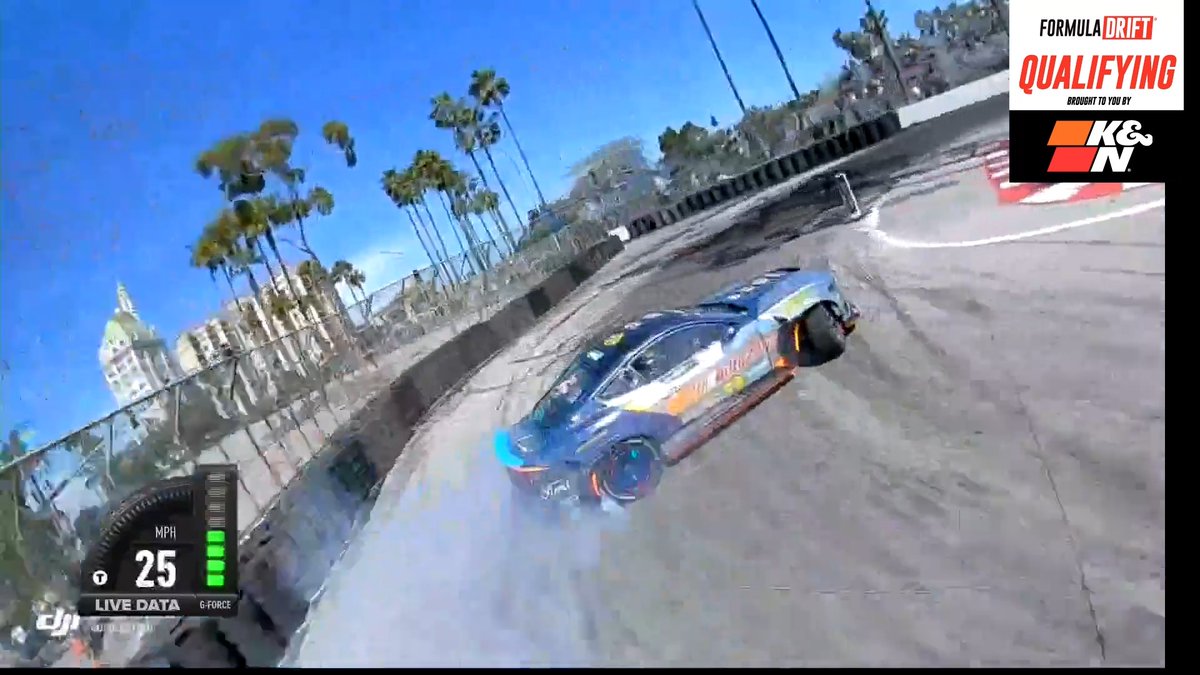 There it is! James Deane Knockout Qualifying run at #FDLB - 92.6 pts Brought to you by @KNFilters #FormulaDRIFT #FormulaD #FDLB