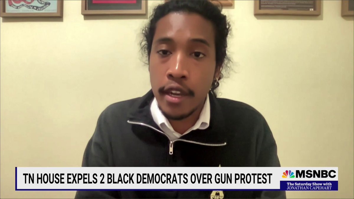 "If we were not powerful, they would not try so hard to stop us." Rep. Justin Jones message to young people after his expulsion from the Tennessee state legislature #SaturdayShow