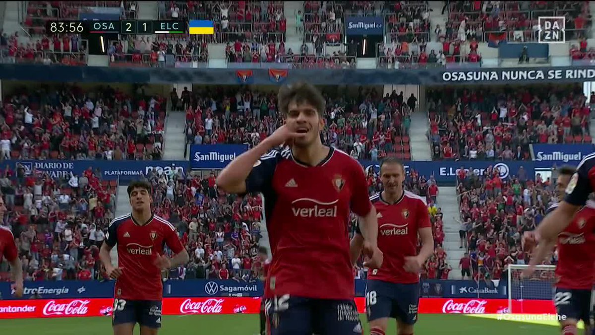 ABDE ES UN JUGÓN 🔥 En C. A. OSASUNA tienen un diamante que decide como si llevara toda la vida 💥 Doblete para poner por delante a los rojillos y darle la vuelta al partido 👀 #LaLigaEnDAZN ⚽