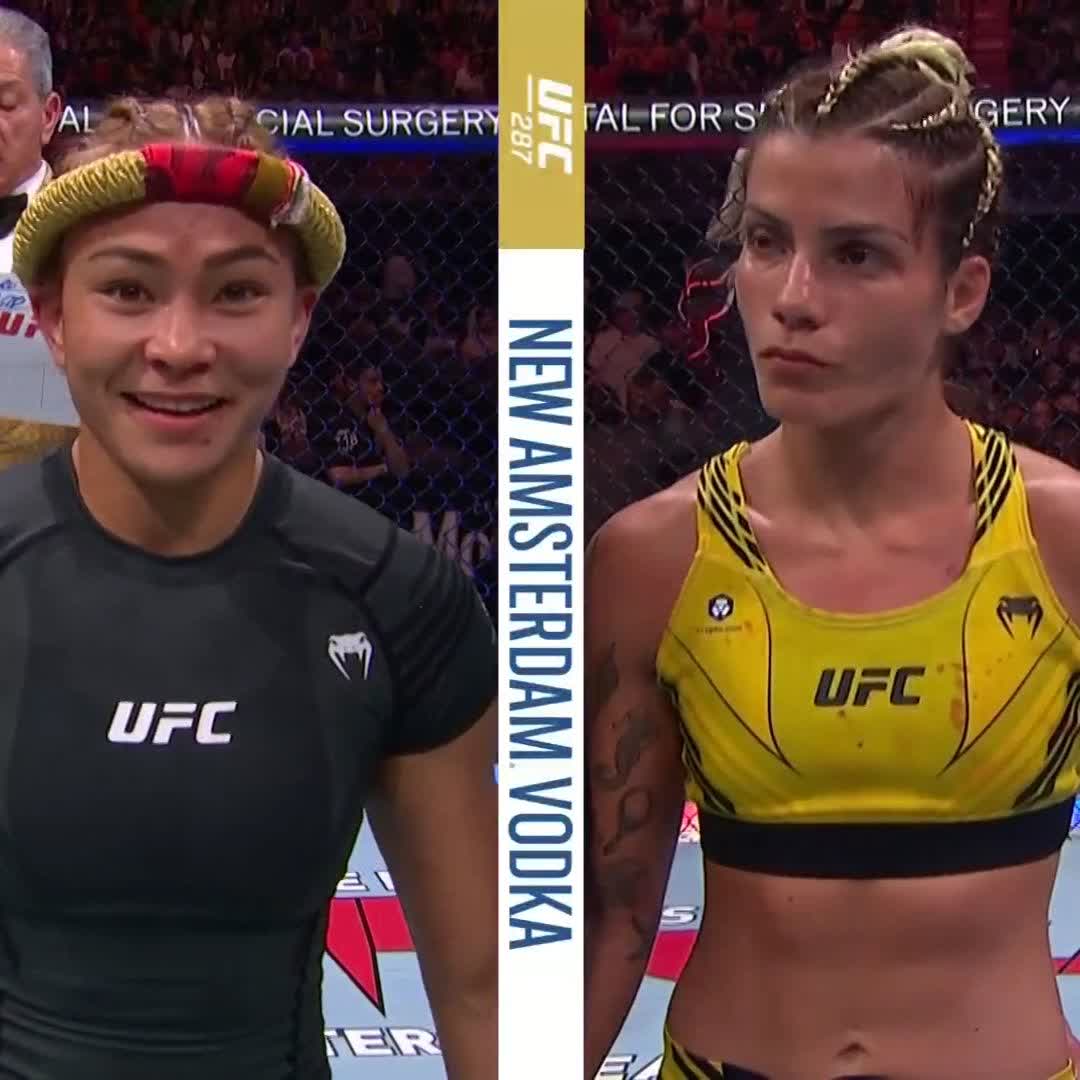 Locked down the W! 👏 Luana Pinheiro takes a close split decision on the #UFC287 prelims!